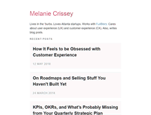 Tablet Screenshot of melaniecrissey.com